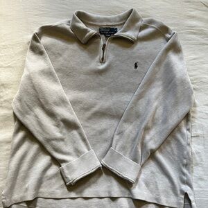Polo by Ralph Lauren Light Gray Zip-Up Sweater
